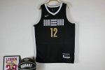 NBA 12 Morant Memphis Grizzlies 23-24 city Maillot imprimé